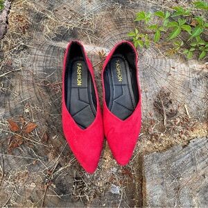 Red Women's Flats